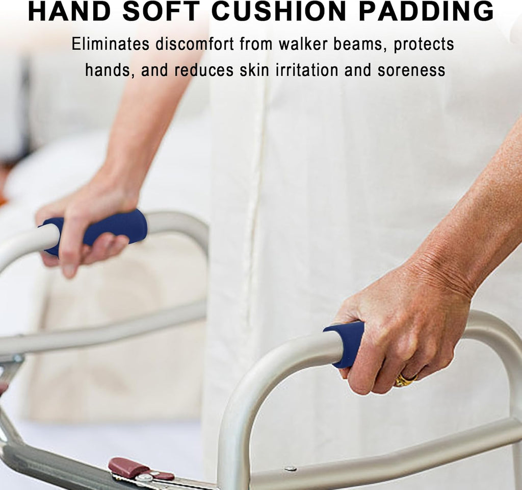 Experience Ultimate Comfort with Our 2 Pack Walker Handle Cushions - Cushioned Grip Cover Pads for Wheelchairs