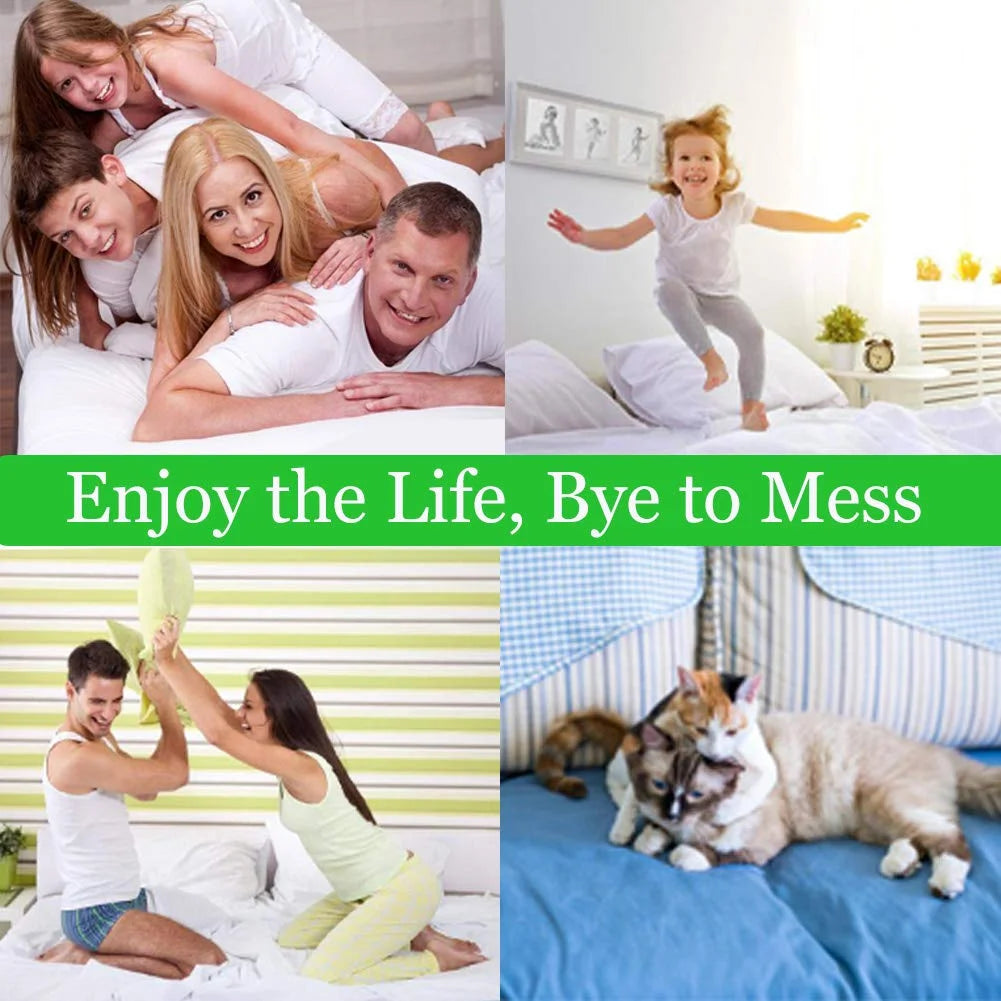 Secure Your Sheets with 4 Adjustable Bed Sheet Fasteners - Innovative Triangular Clips for a Tidy and Tension-Free Sleep Experience