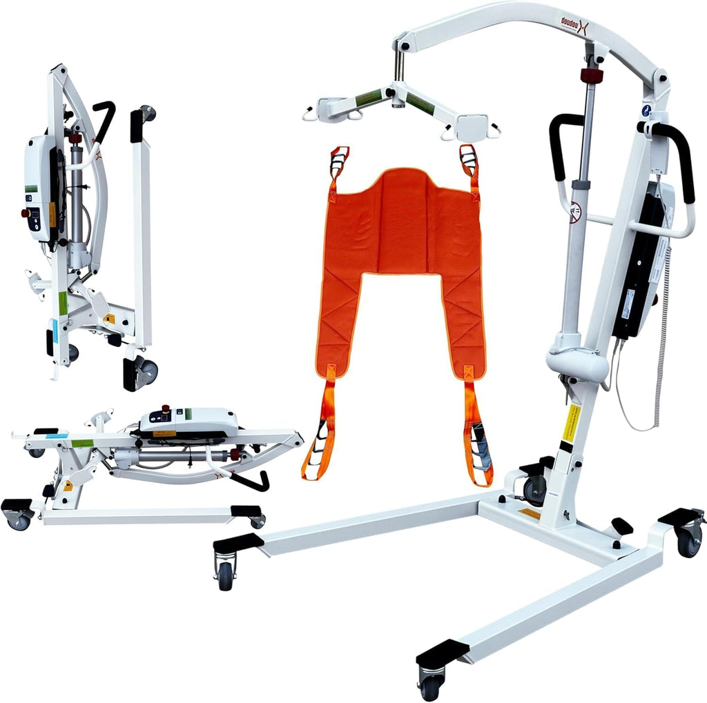 Revolutionary 3-In-1 Electric Patient Lift with Luxury High-Back Toilet Sling - Effortless Transfers for Up to 450Lbs