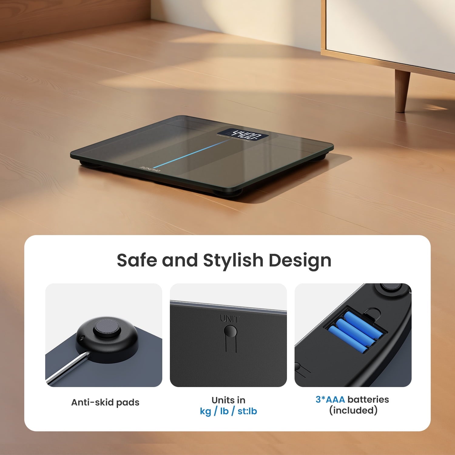 Elevate Your Wellness Journey with the 550Lb Digital Bathroom Scale - Accurate, Stylish, and User-Friendly!