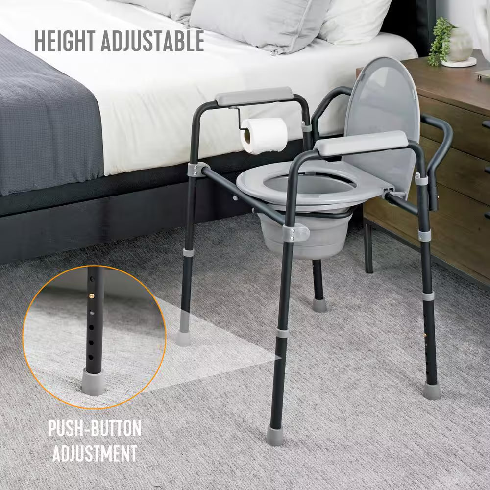 Discover Comfort and Independence with the Able Life Extra Wide Bedside Commode Chair - Perfect for Seniors!