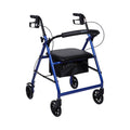 McKesson Lightweight 4 Wheel Rollator Walker, Blue