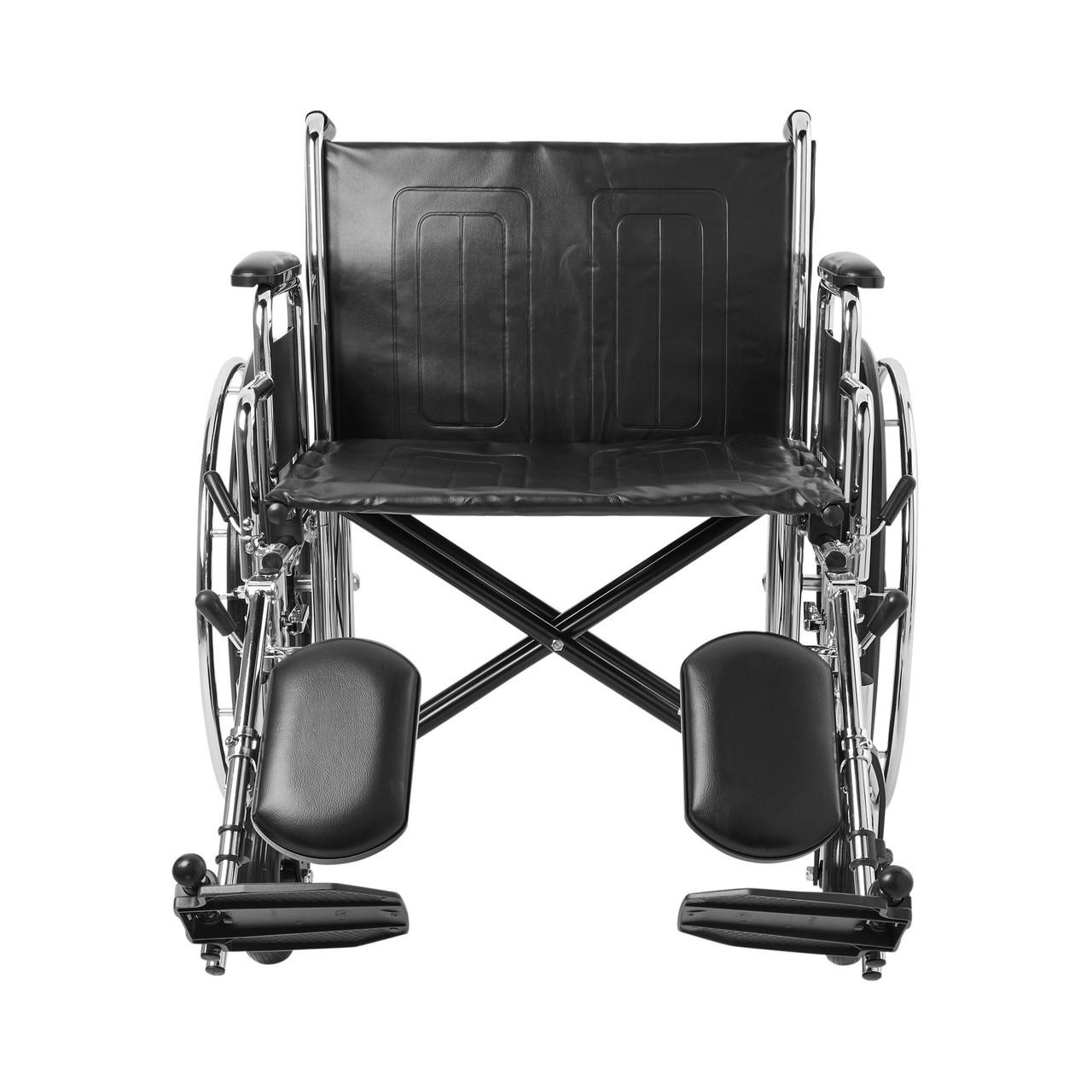 McKesson Standard 24" Wheelchair w/ Elevated Footrests & Detachable Desk Arms