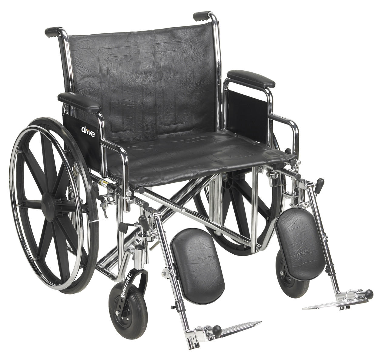McKesson Standard 24" Wheelchair w/ Elevated Footrests & Detachable Desk Arms