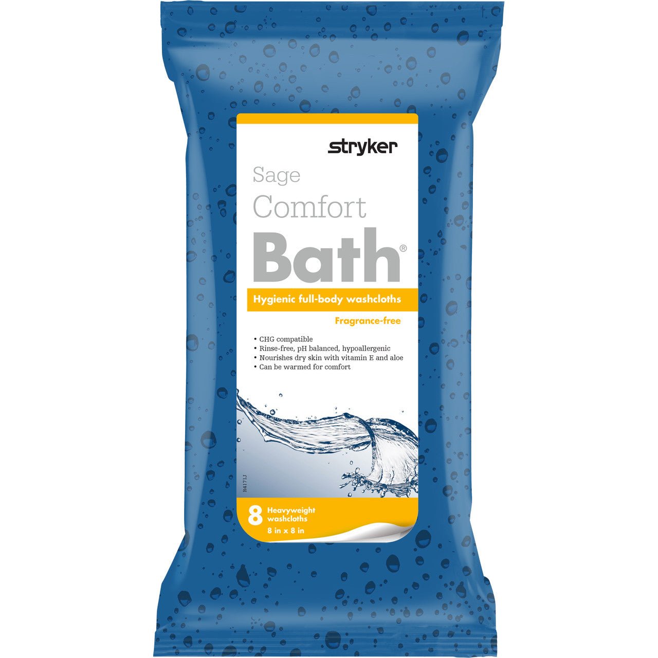 Stryker Sage Comfort Bath Full-Body Cleansing Washcloths, Heavyweight